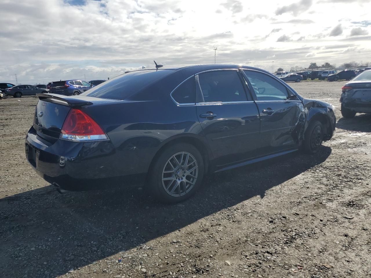 2012 Chevrolet Impala VIN 2G1WB5E37C1183242 Copart auction photo, side / front end damage thumbnail 3