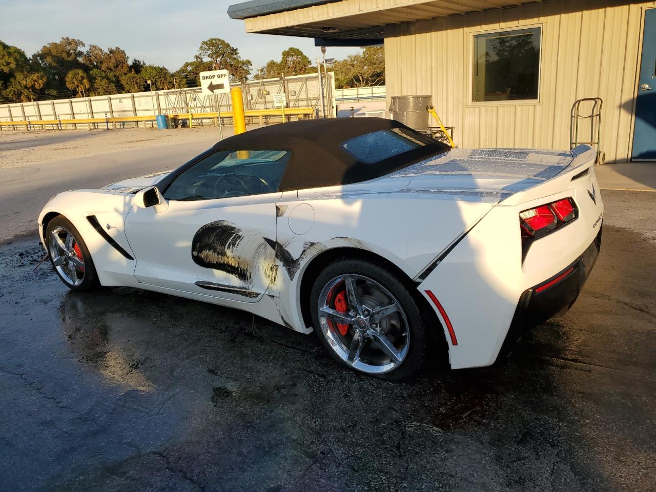 2014 Chevrolet Corvette VIN 1G1YF3D78E5117872 Copart auction photo, side / front end damage thumbnail 2