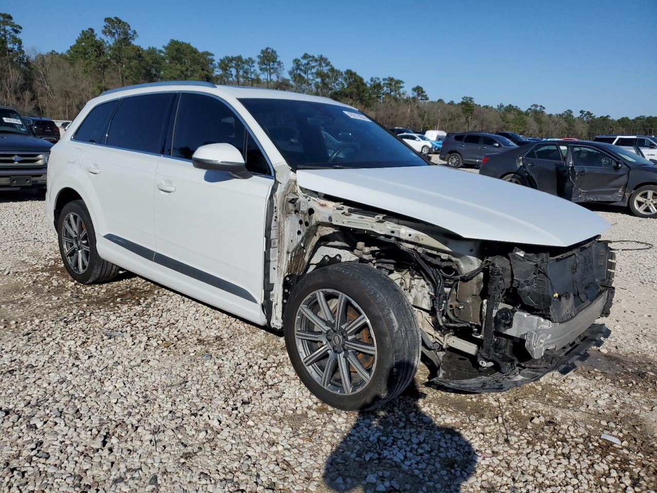 2019 Audi Q7 VIN WA1AAAF79KD003545 Copart auction photo, front end / side damage thumbnail 4