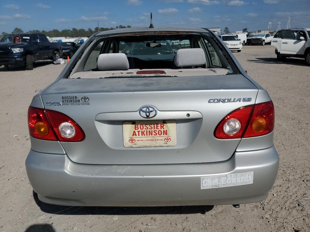 2003 Toyota Corolla VIN 1NXBR32E73Z082164 Copart auction photo, rear end / minor dent/scratches damage thumbnail 6