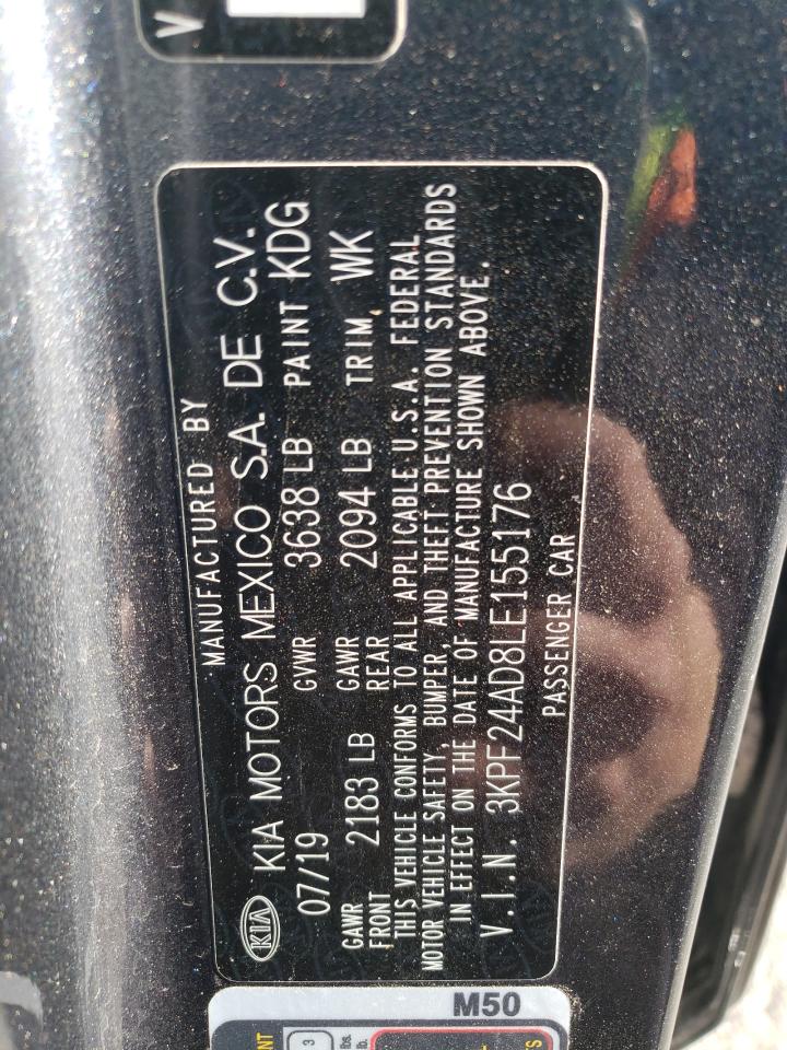 2020 KIA Forte VIN 3KPF24AD8LE155176 Copart auction photo, front end / minor dent/scratches damage thumbnail 13