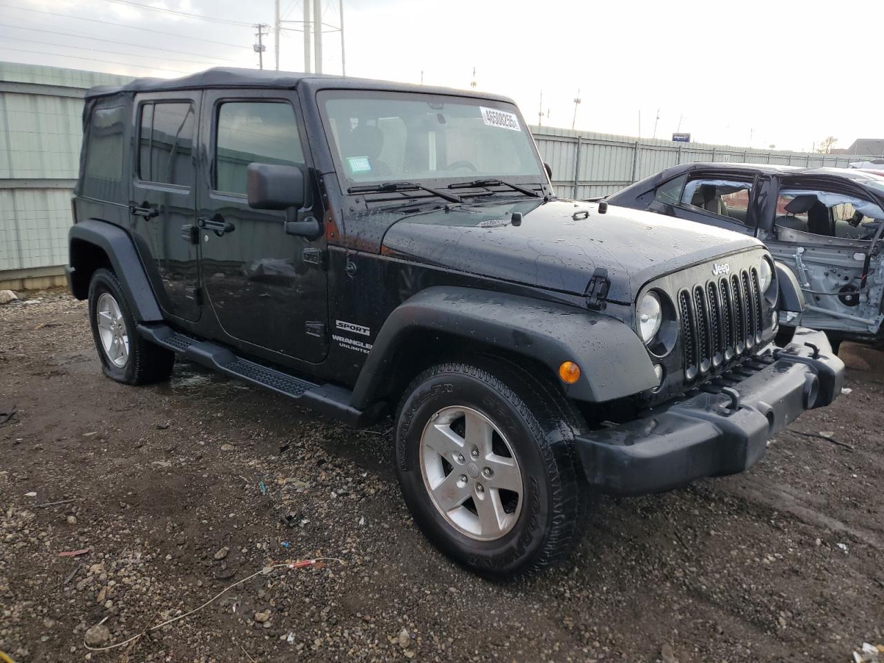 2017 Jeep Wrangler VIN 1C4BJWDG7HL692462 Copart auction photo, side / front end damage thumbnail 4