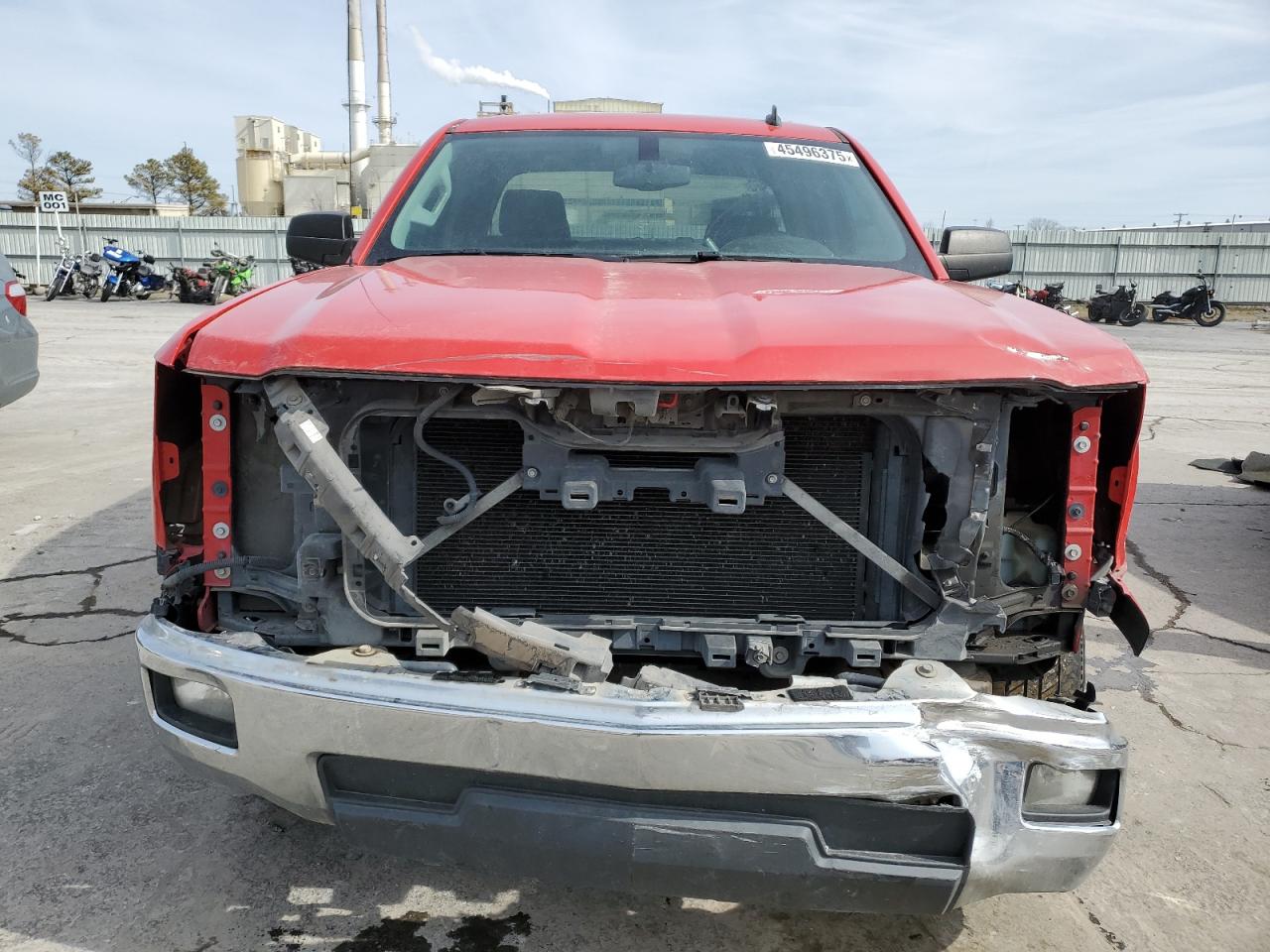 2014 Chevrolet Silverado VIN 1GCRCREH5EZ385592 Copart auction photo, front end / rear end damage thumbnail 5