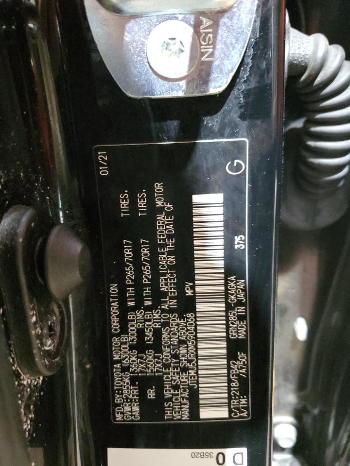 2021 Toyota 4Runner VIN JTEMU5JRXM5904068 Copart auction photo, front end / minor dent/scratches damage thumbnail 13