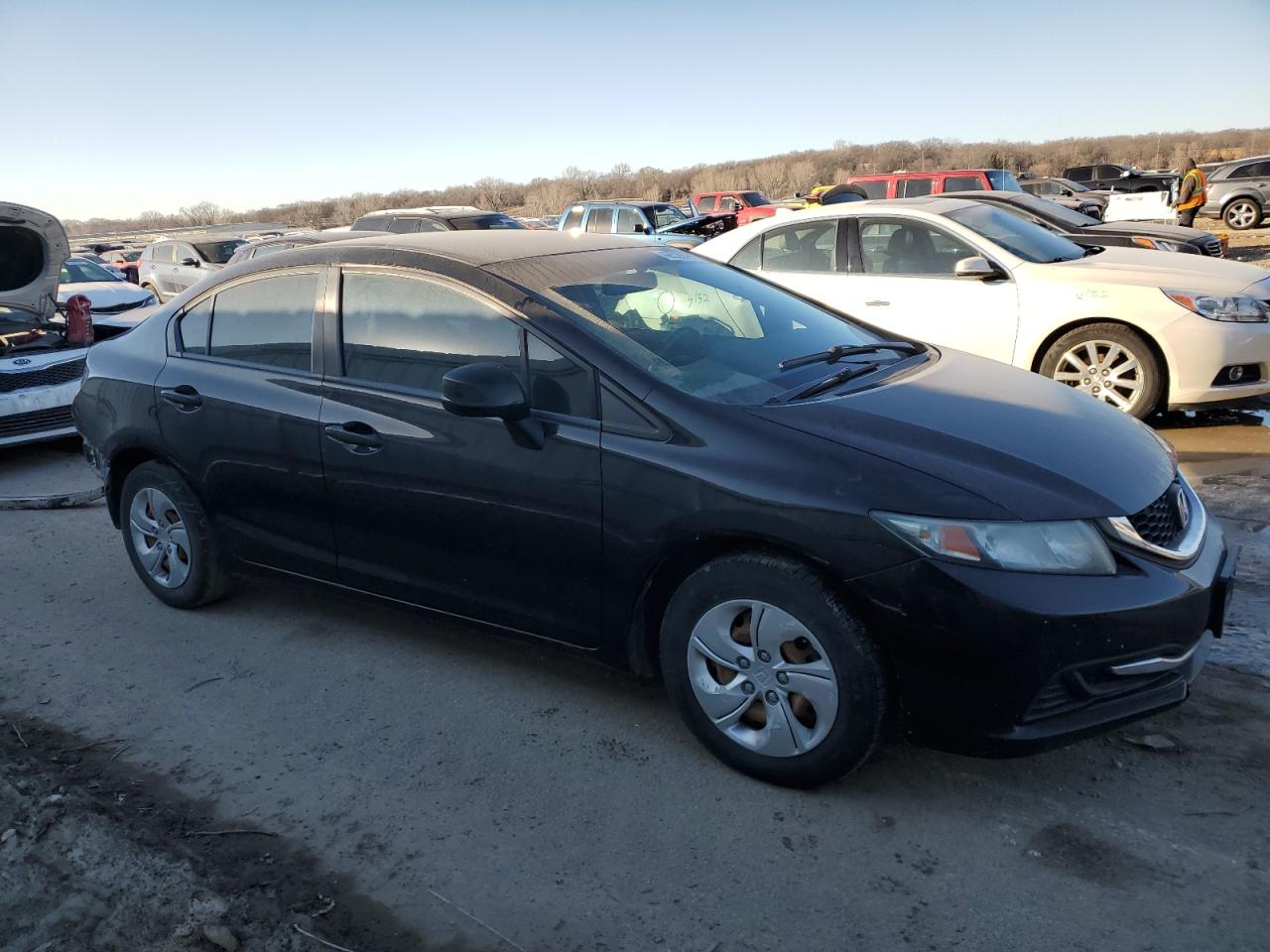 2013 Honda Civic VIN 19XFB2F54DE009672 Copart auction photo, rear end damage thumbnail 4