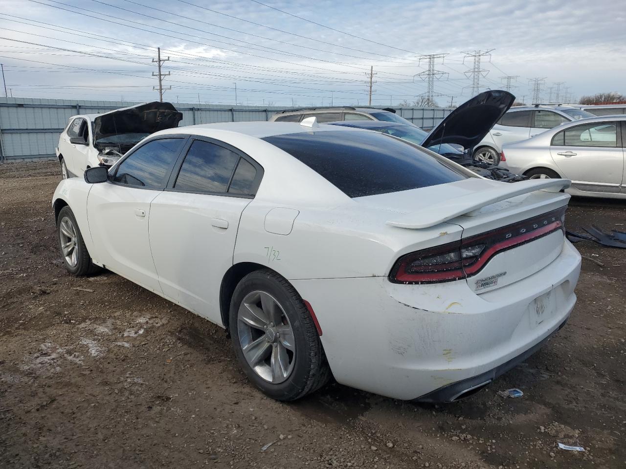 2015 Dodge Charger VIN 2C3CDXHG7FH824470 Copart auction photo, front end / rear end damage thumbnail 2