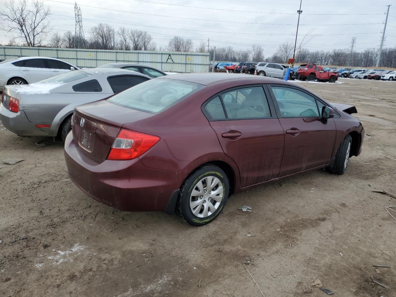 2012 Honda Civic VIN 19XFB2F58CE066293 Copart auction photo, front end damage thumbnail 3