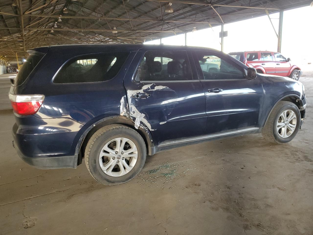 2013 Dodge Durango VIN 1C4RDHAG9DC602017 Copart auction photo, side / front end damage thumbnail 3