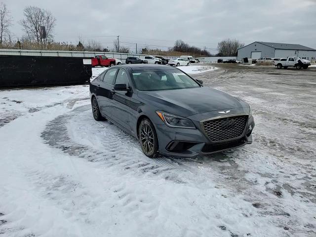 2018 Genesis G80 VIN KMHGN4JB0JU268527 Copart auction photo, side / undercarriage damage thumbnail 10