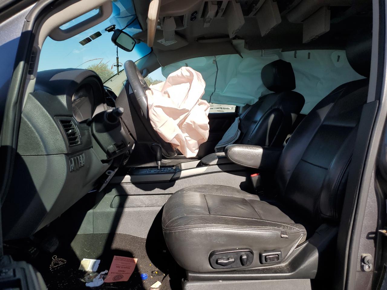 2015 Nissan Armada VIN 5N1BA0ND5FN620321 Copart auction photo, front end / side damage thumbnail 7