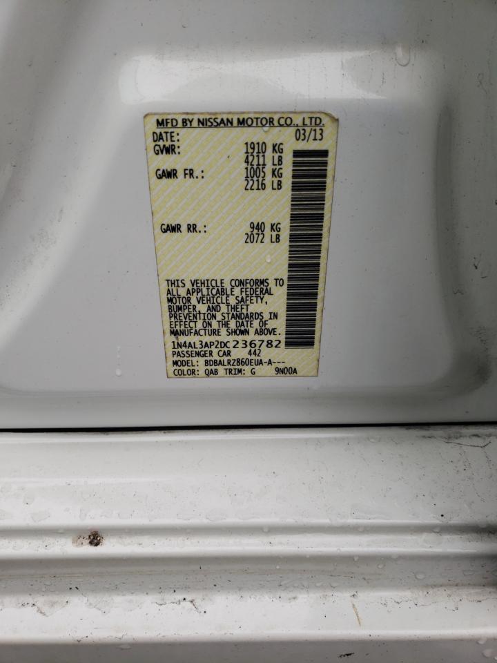 2013 Nissan Altima VIN 1N4AL3AP2DC236782 Copart auction photo, front end damage thumbnail 12