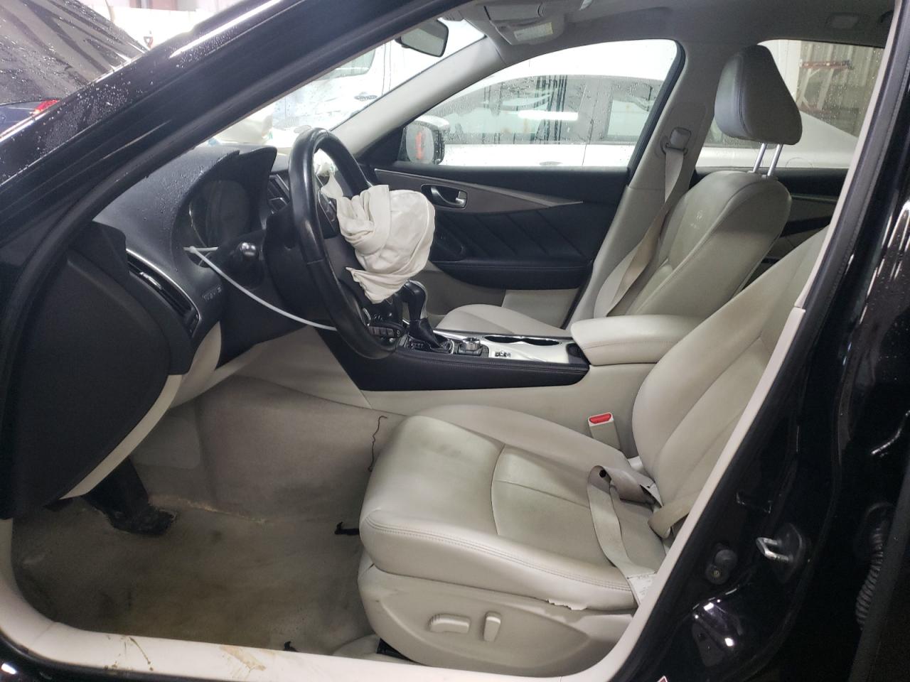 2014 Infiniti Q50 VIN JN1BV7AR1EM704288 Copart auction photo, front end / side damage thumbnail 7
