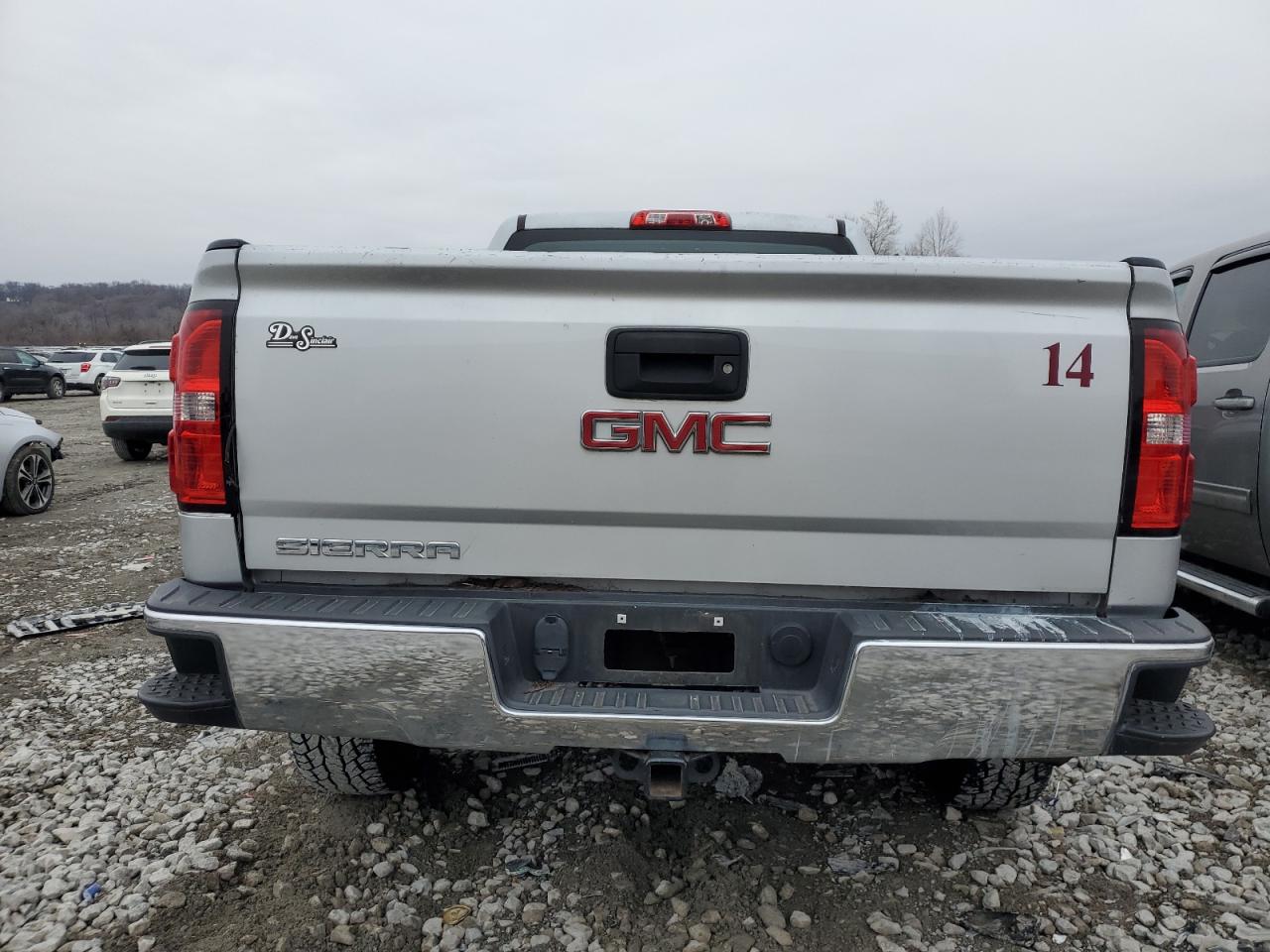 2014 GMC Sierra VIN 1GTV2TEH9EZ258200 Copart auction photo, side / all over damage thumbnail 6