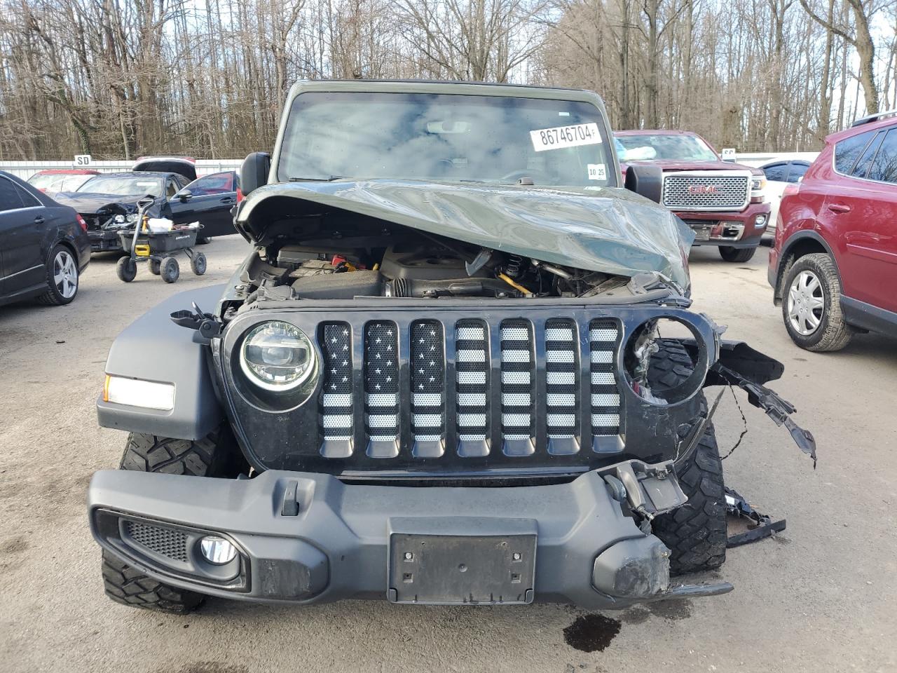 2021 Jeep Wrangler VIN 1C4HJXDN8MW558843 Copart auction photo, front end damage thumbnail 5