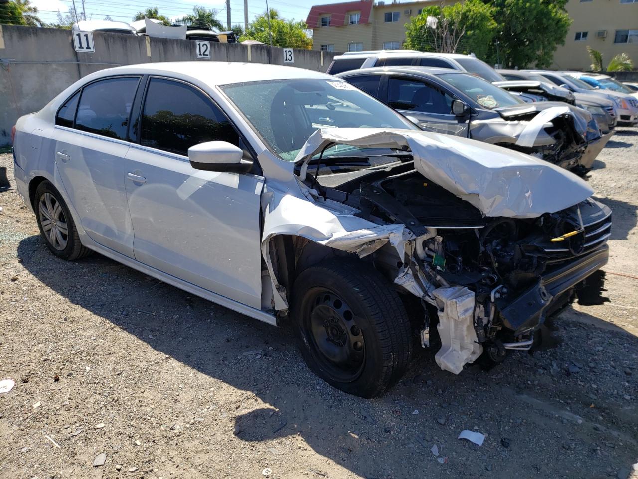 2017 Volkswagen Jetta VIN 3VW2B7AJ9HM407291 Copart auction photo, front end / rear end damage thumbnail 4
