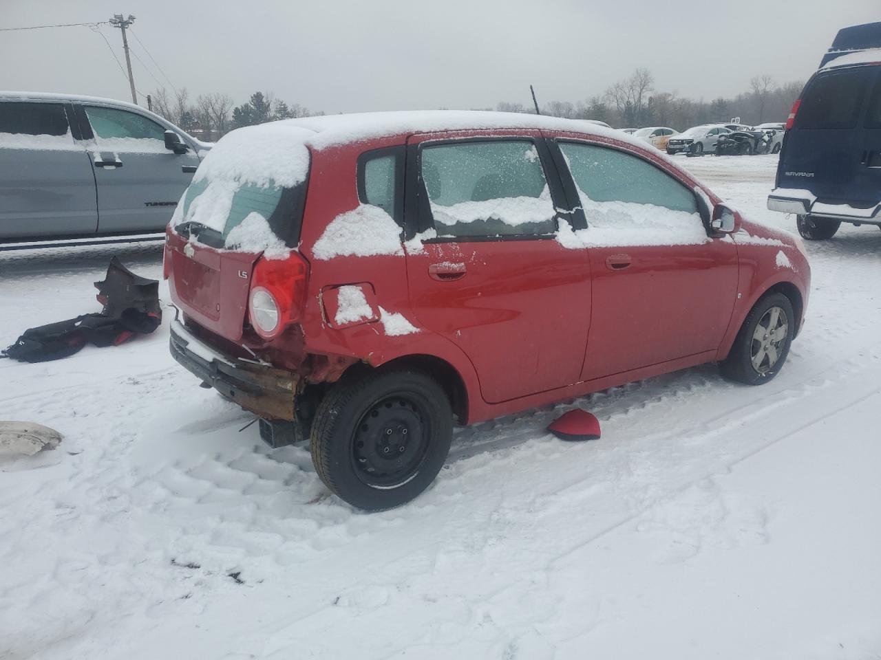 2009 Chevrolet Aveo VIN KL1TD66E39B618851 Copart auction photo, rear end damage thumbnail 3