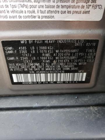 2010 Subaru Outback VIN 4S4BRCGC9A3362436 Copart auction photo, top/roof / rear end damage thumbnail 13