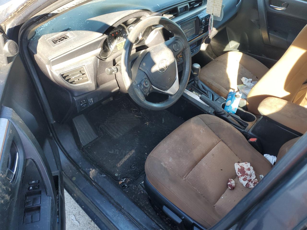2015 Toyota Corolla VIN 2T1BURHE5FC361370 Copart auction photo, rollover damage thumbnail 8