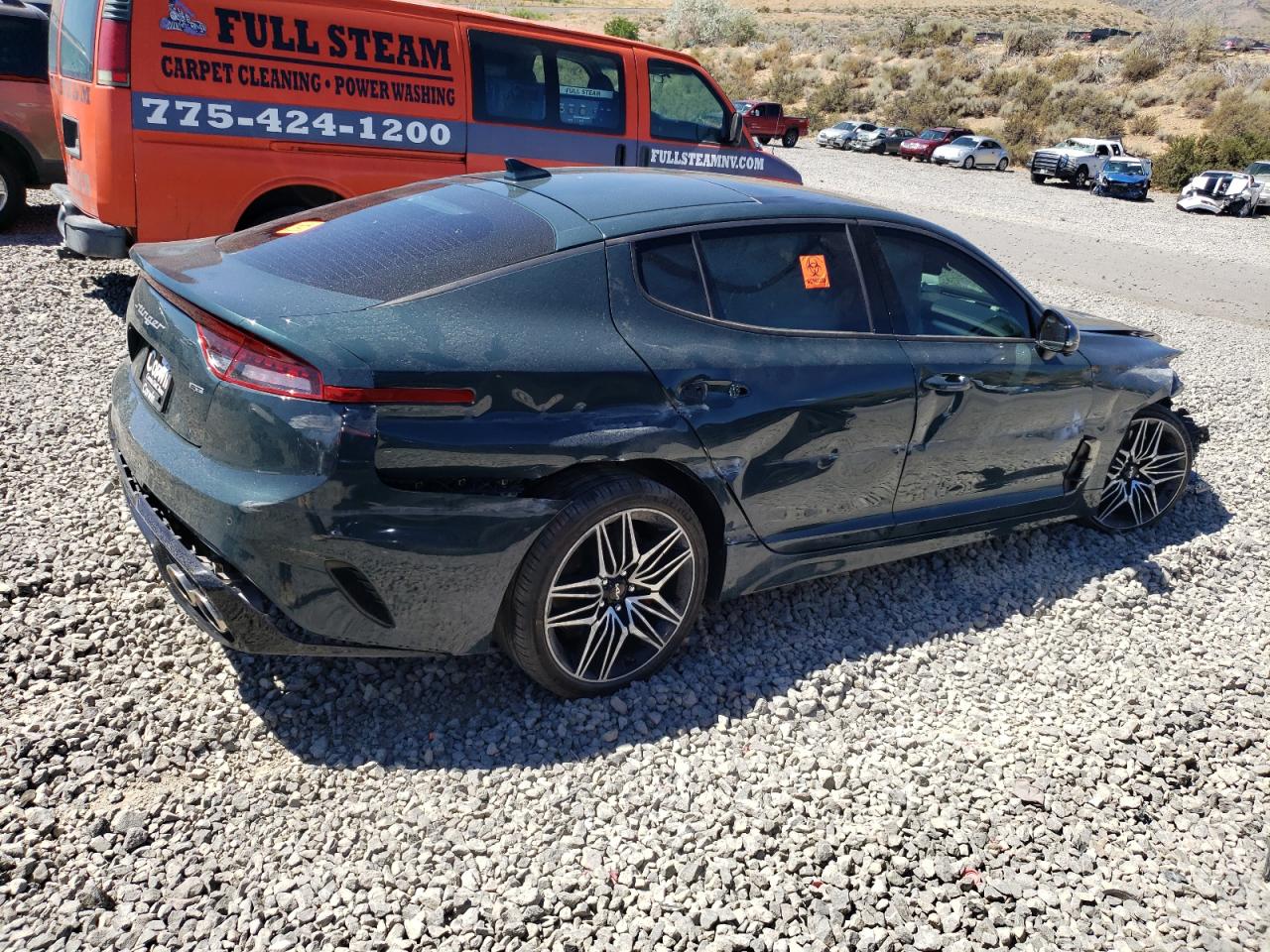 2023 KIA Stinger VIN KNAE55LC0P6135476 Copart auction photo, side / front end damage thumbnail 3