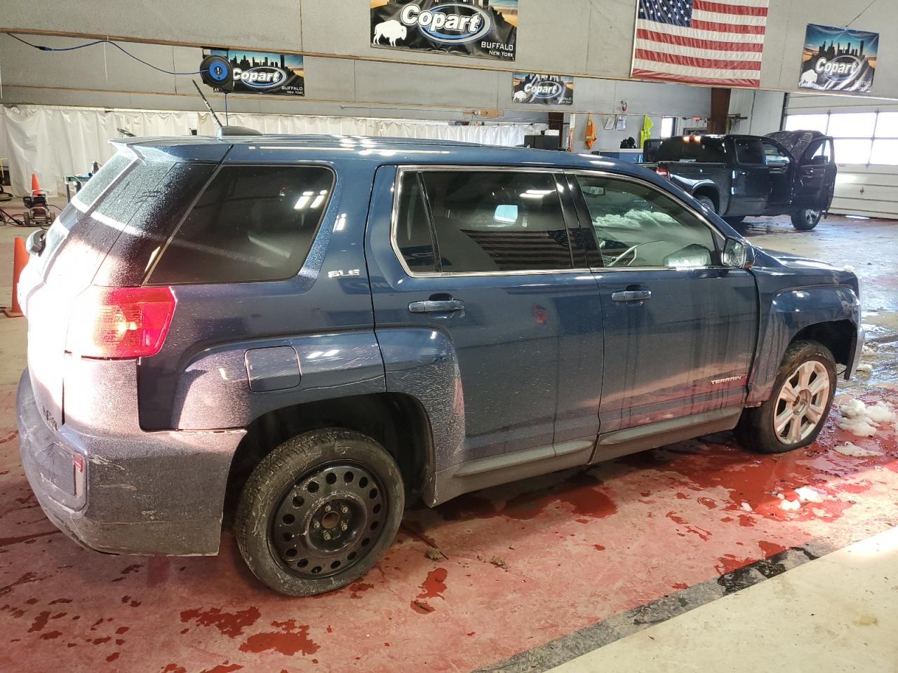 2017 GMC Terrain VIN 2GKALMEKXH6195559 Copart auction photo, undercarriage / front end damage thumbnail 3