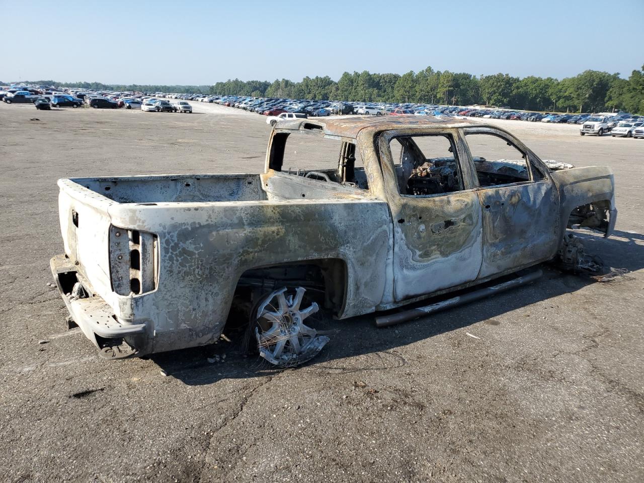 2018 Chevrolet Silverado VIN 3GCUKREC5JG219648 Copart auction photo, burn damage thumbnail 3