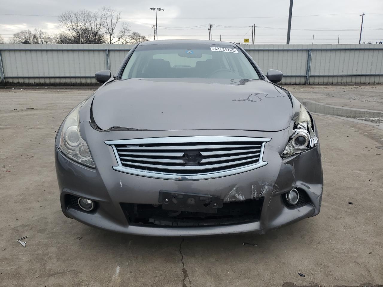 2012 Infiniti G VIN JN1CV6AP1CM621714 Copart auction photo, front end damage thumbnail 5