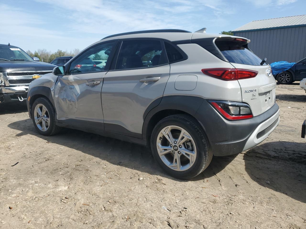 2023 Hyundai Kona VIN KM8K6CAB0PU046810 Copart auction photo, side damage thumbnail 2