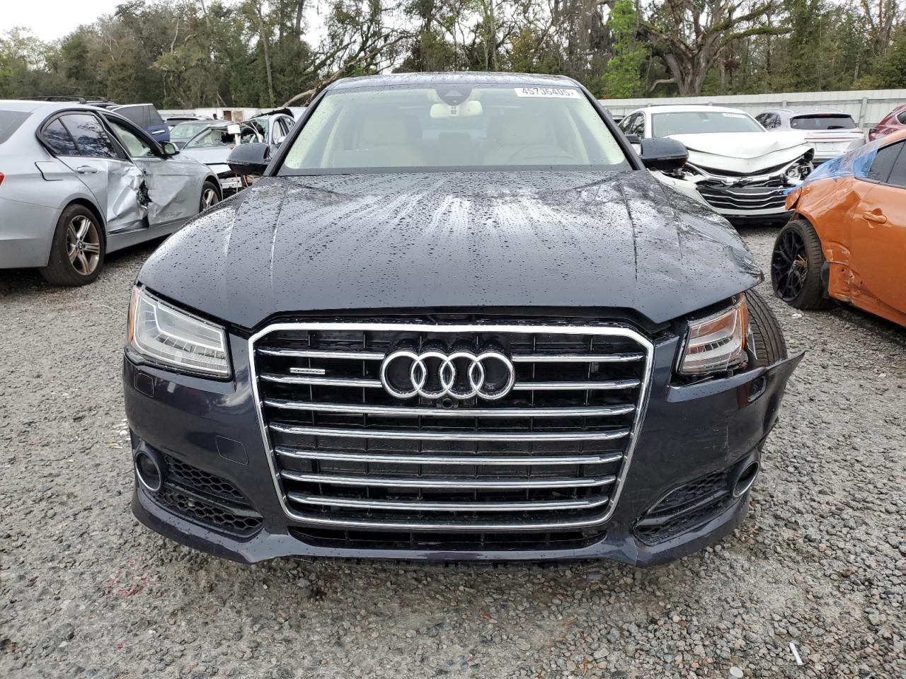 2018 Audi A8 VIN WAU44AFDXJN000255 Copart auction photo, front end / side damage thumbnail 5