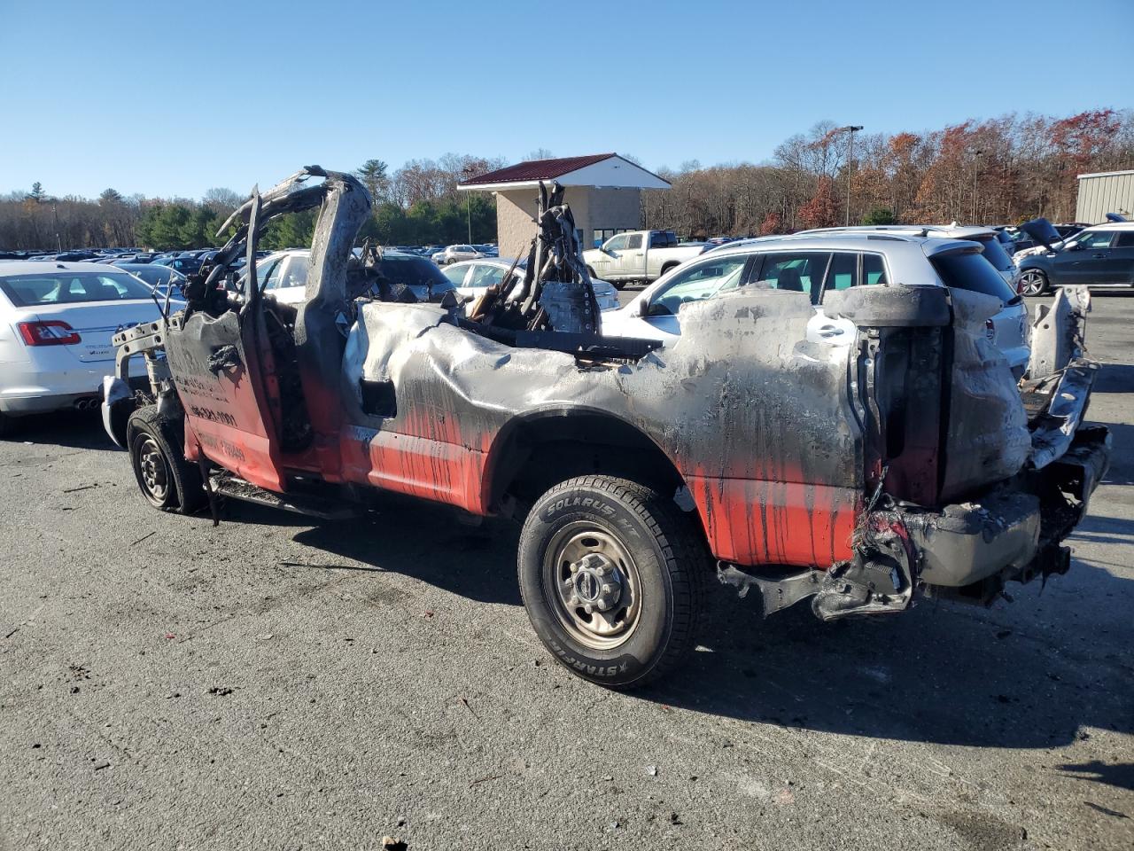2019 Ford F250 VIN 1FTBF2B68KEF90281 Copart auction photo, burn damage thumbnail 2