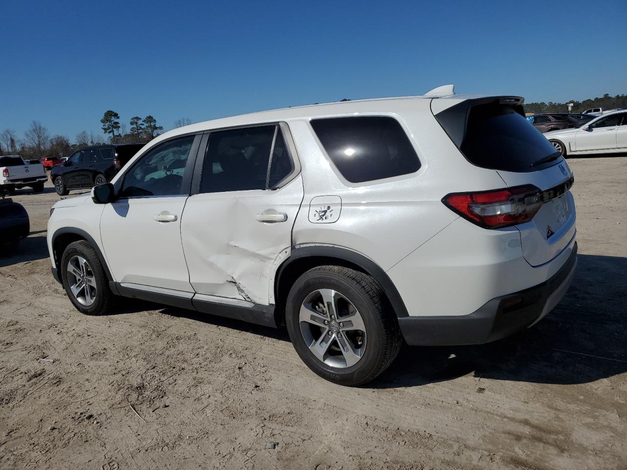 2025 Honda Pilot VIN 5FNYG2H44SB003182 Copart auction photo, side / minor dent/scratches damage thumbnail 2