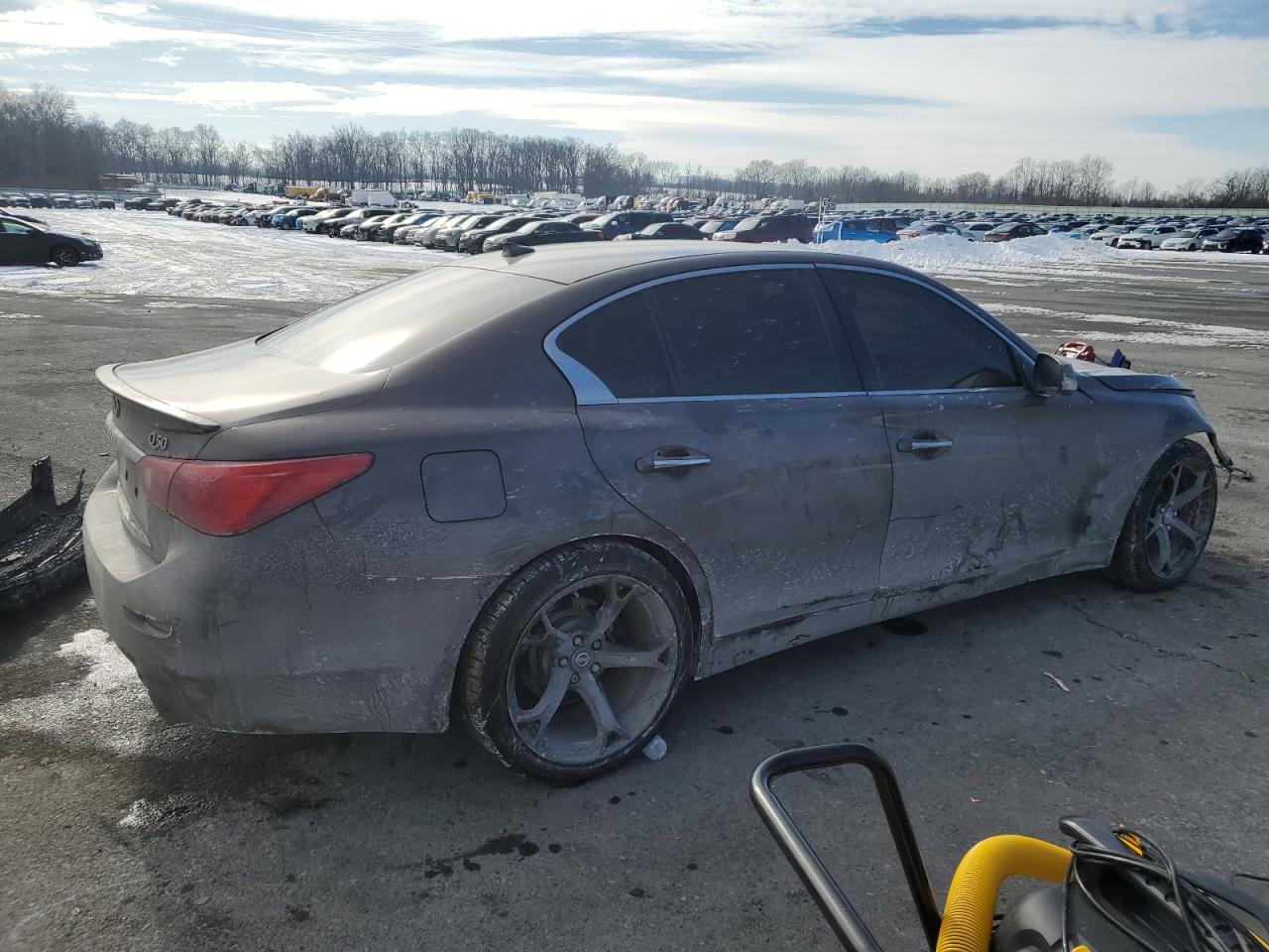2017 Infiniti Q50 VIN JN1BV7AP8EM670039 Copart auction photo, front end damage thumbnail 3