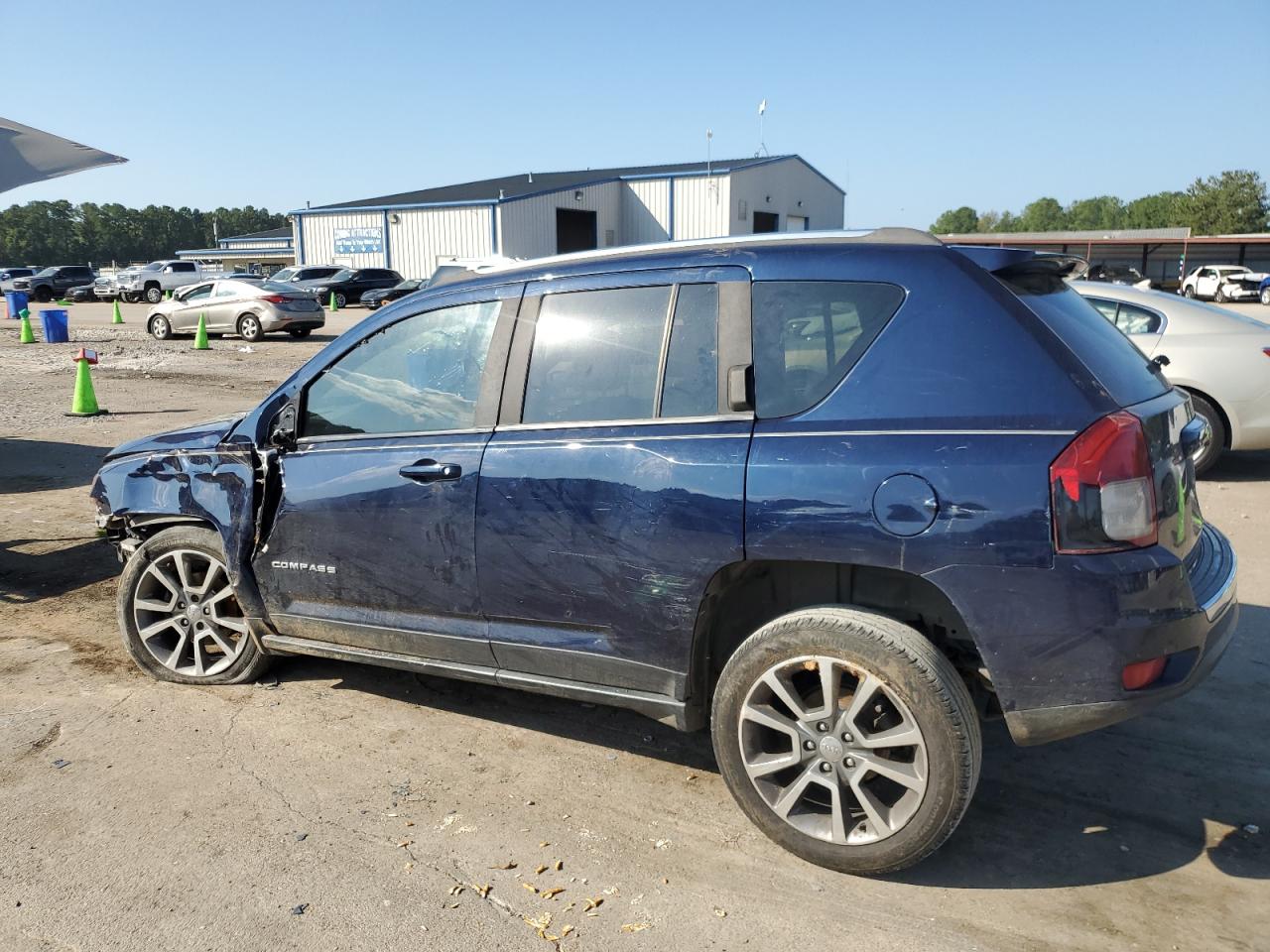 2014 Jeep Compass VIN 1C4NJCCB2ED877008 Copart auction photo, undercarriage / front end damage thumbnail 2