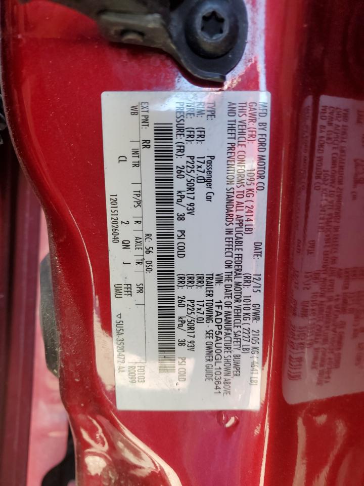 2016 Ford C-MAX VIN 1FADP5AU0GL103641 Copart auction photo, mechanical damage thumbnail 13