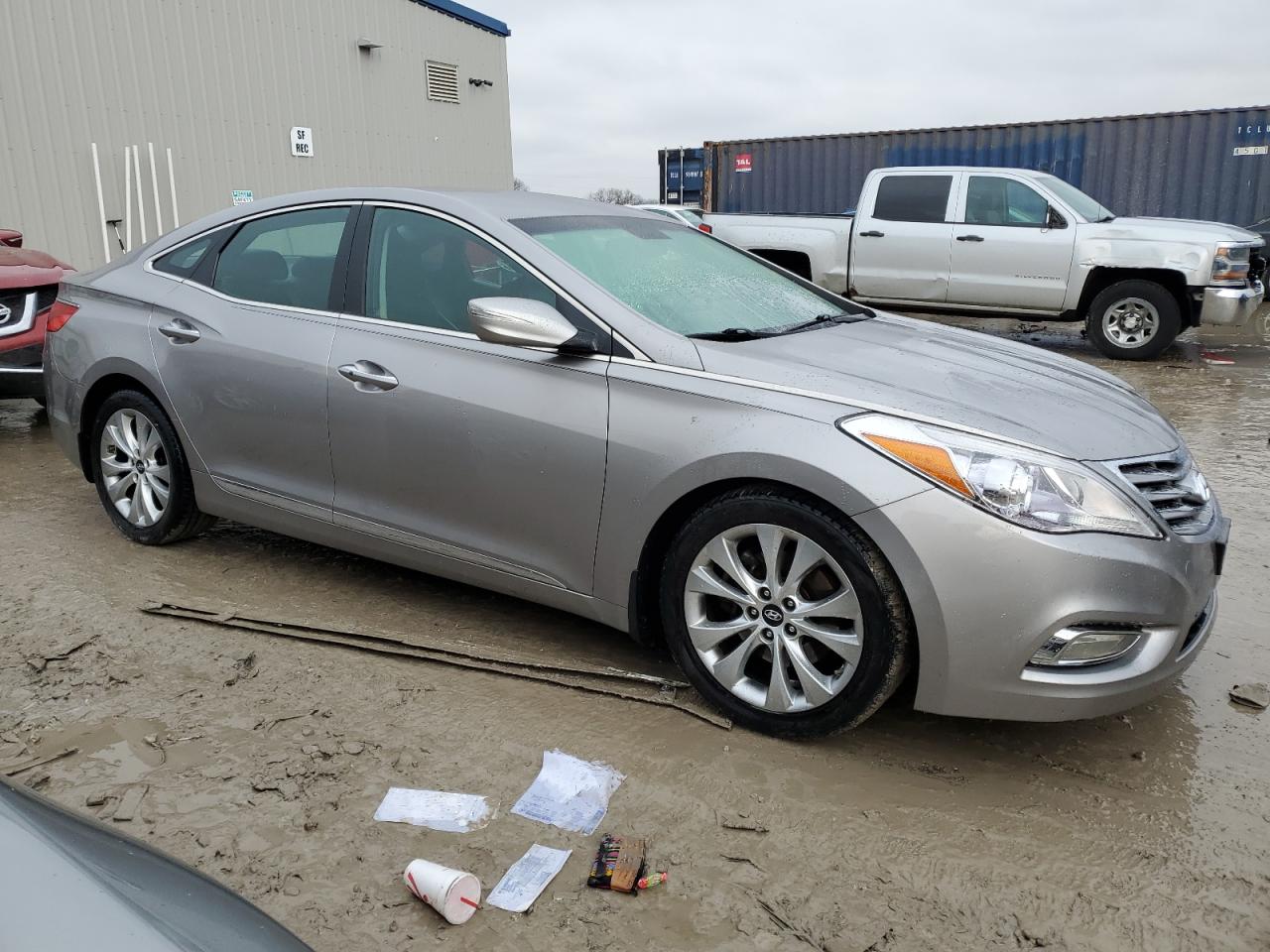 2013 Hyundai Azera VIN KMHFG4JG6DA222207 Copart auction photo, front end / rear end damage thumbnail 4