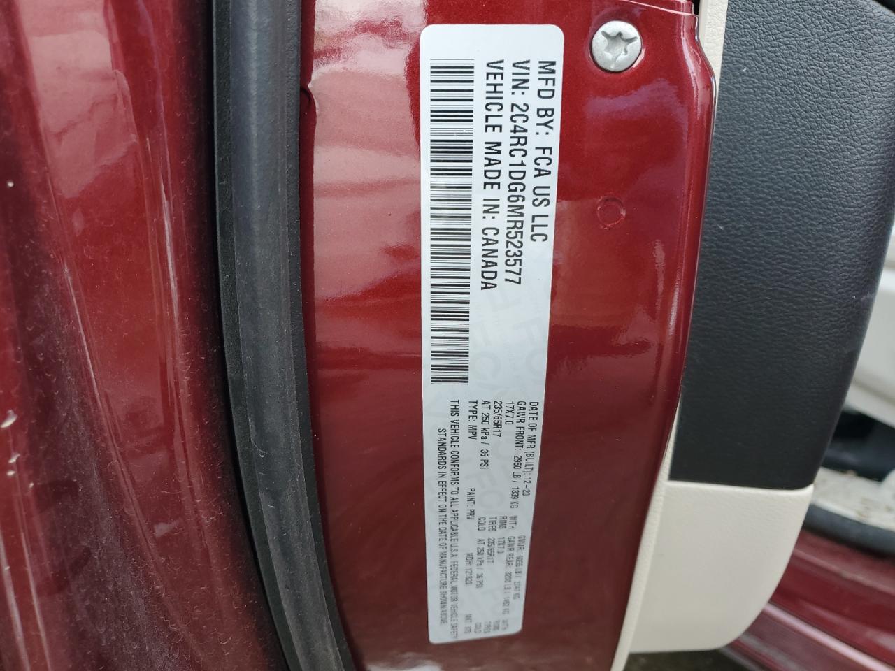 2021 Chrysler Voyager VIN 2C4RC1DG6MR523577 Copart auction photo, front end damage thumbnail 14