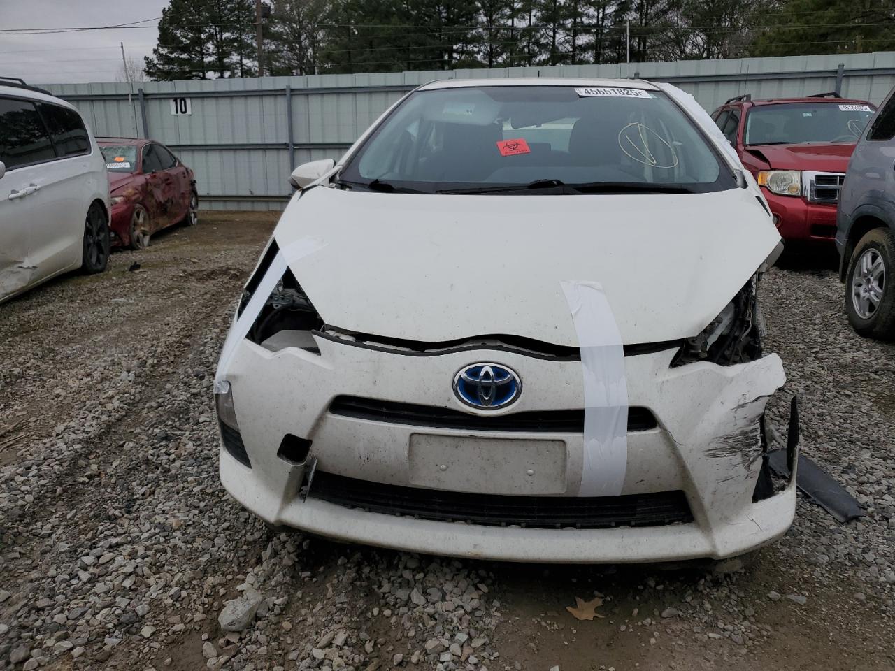 2014 Toyota Prius VIN JTDKDTB33E1081180 Copart auction photo, front end / side damage thumbnail 5