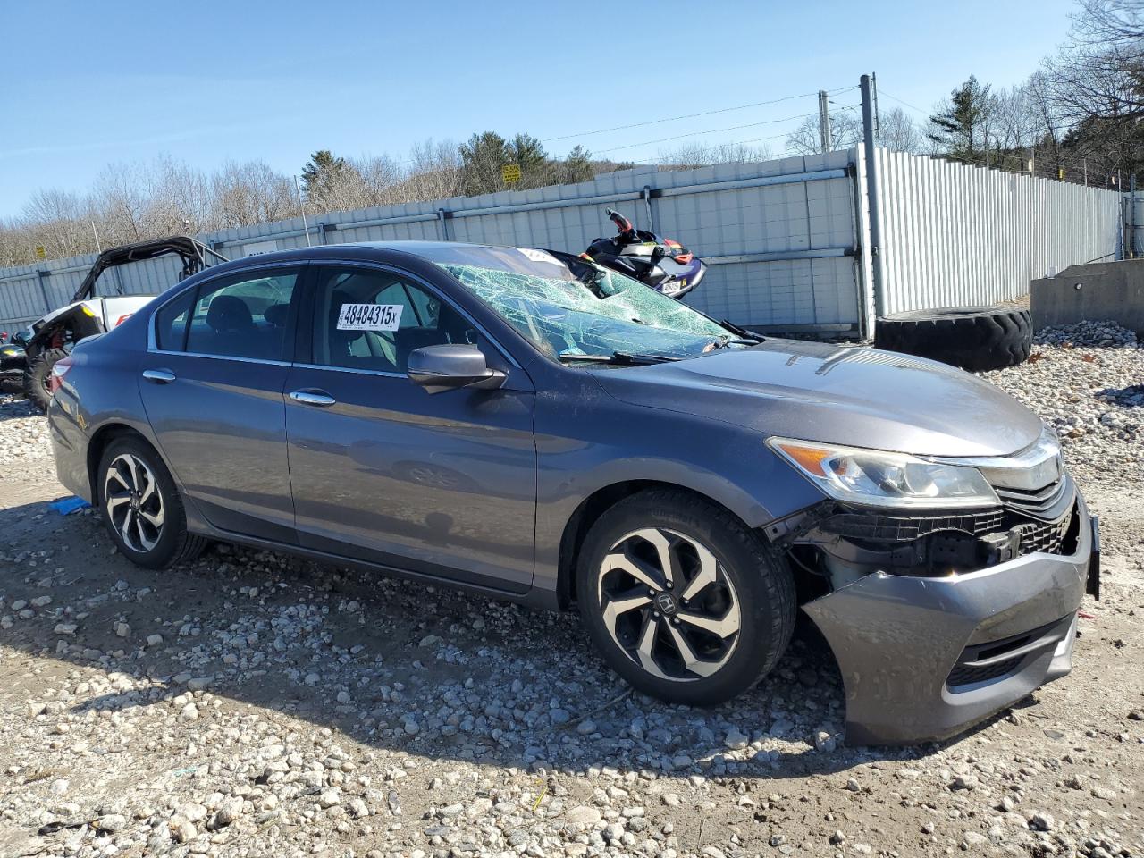 2017 Honda Accord VIN 1HGCR2F71HA025967 Copart auction photo, top/roof / front end damage thumbnail 4