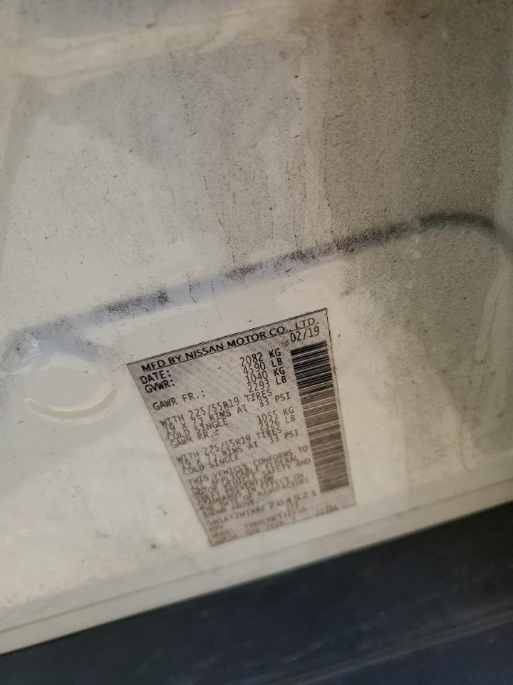 2019 Nissan Rogue VIN 5N1AT2MTXKC784521 Copart auction photo, rear end damage thumbnail 13