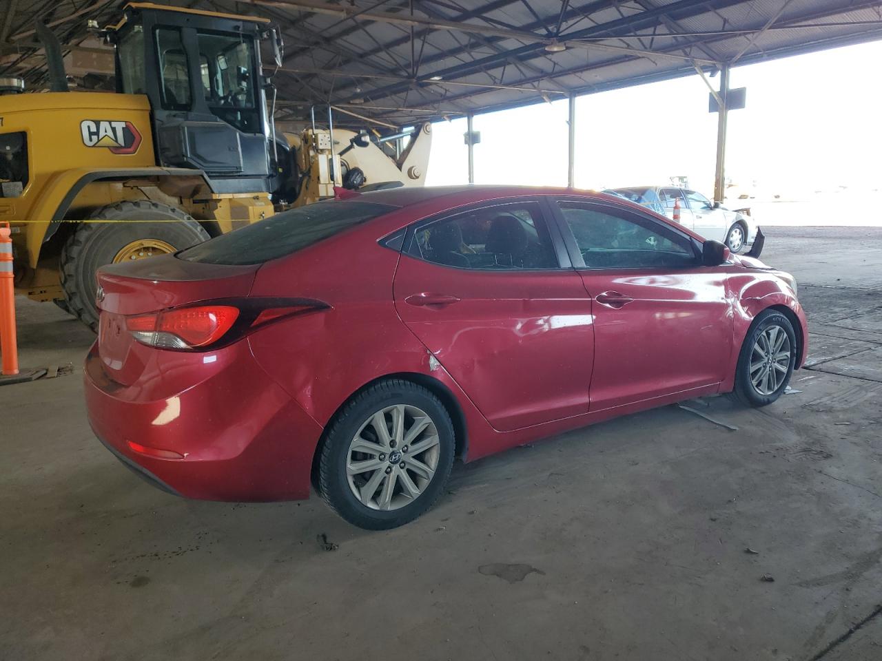 2015 Hyundai Elantra VIN KMHDH4AE5FU325638 Copart auction photo, front end / side damage thumbnail 3