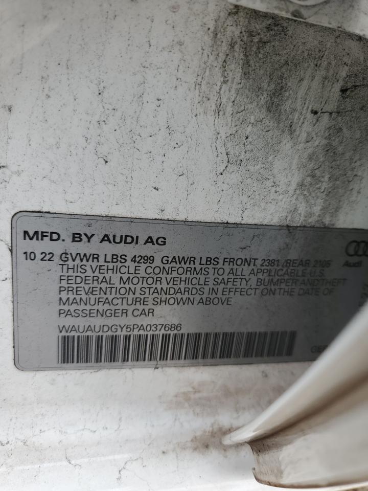 2023 Audi A3 VIN WAUAUDGY5PA037686 Copart auction photo, side / undercarriage damage thumbnail 12