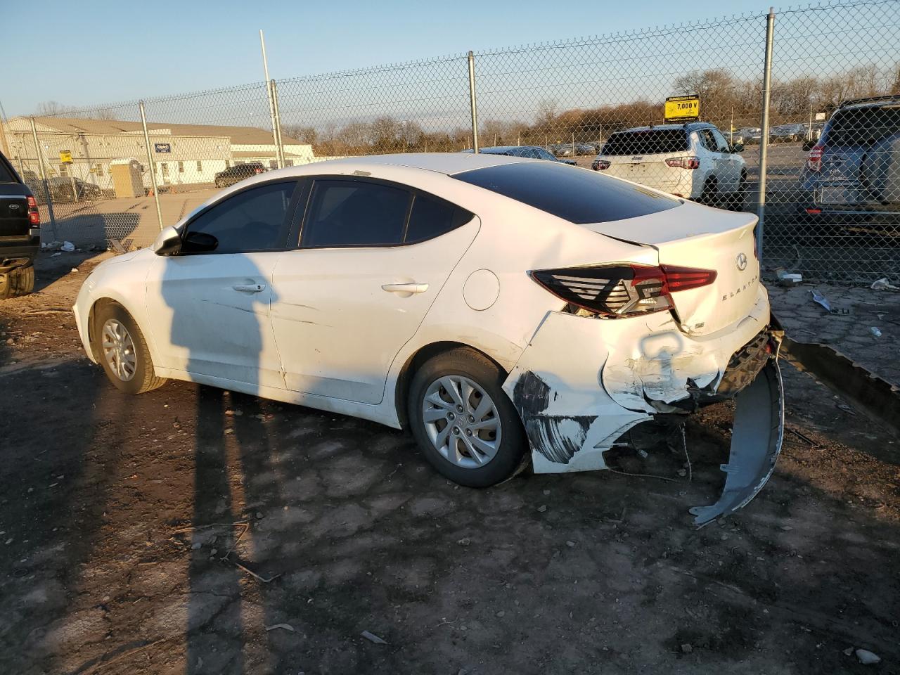 2020 Hyundai Elantra VIN 5NPD74LF0LH500753 Copart auction photo, rear end / side damage thumbnail 2