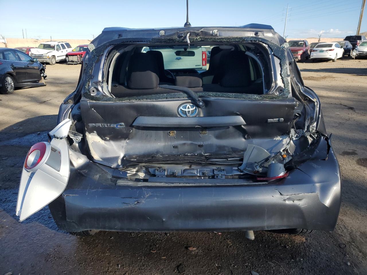 2014 Toyota Prius VIN JTDKDTB31E1575344 Copart auction photo, rear end / side damage thumbnail 6