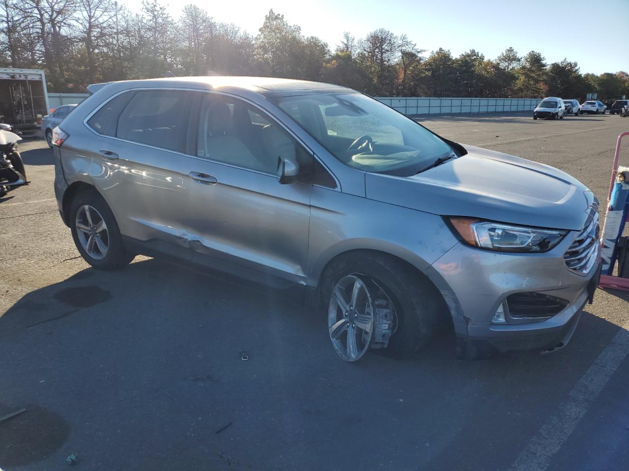 2021 Ford Edge VIN 2FMPK4J98MBA42784 Copart auction photo, front end / side damage thumbnail 4