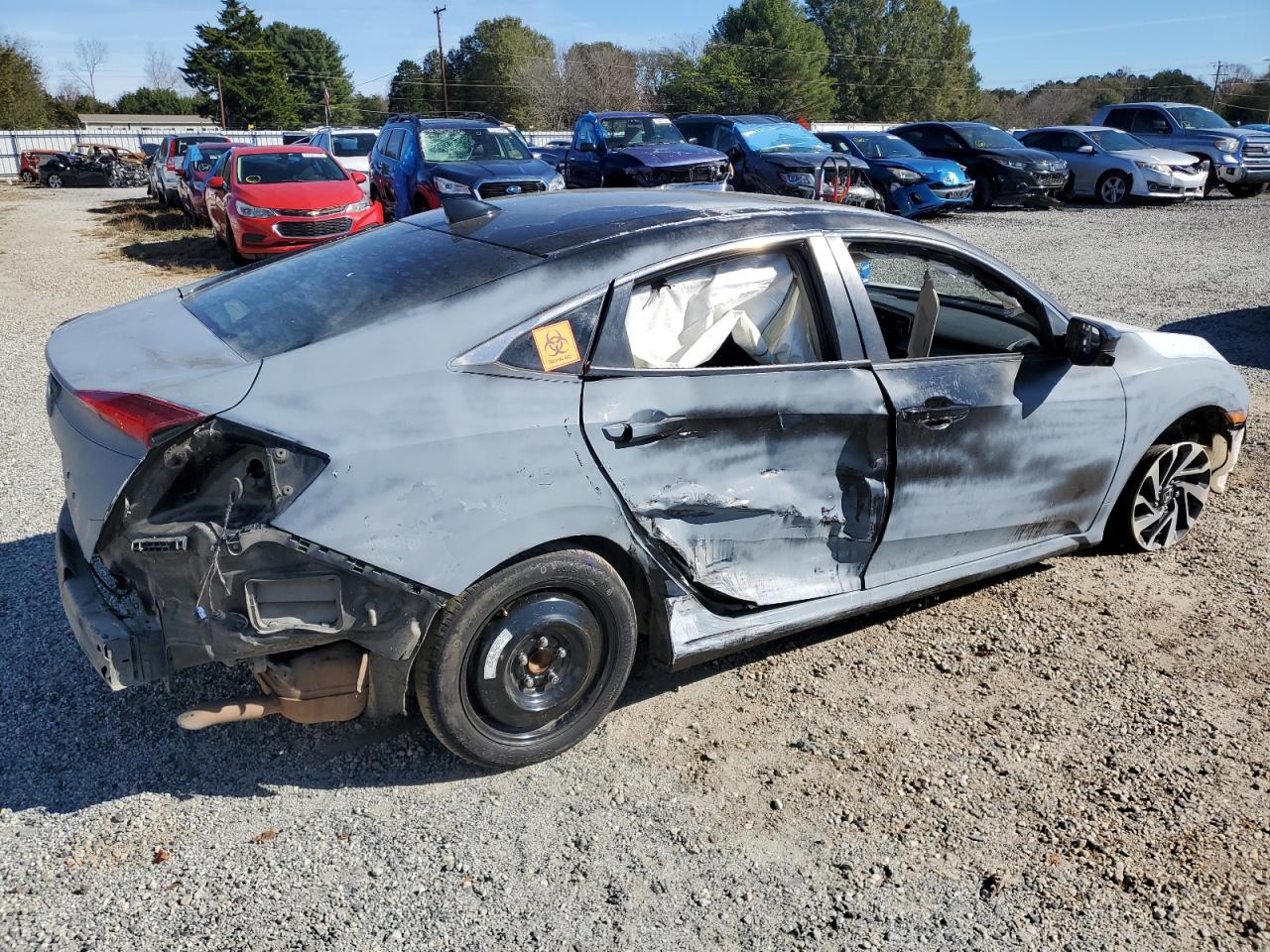 2017 Honda Civic VIN 19XFC2F79HE066177 Copart auction photo, vandalism / all over damage thumbnail 3