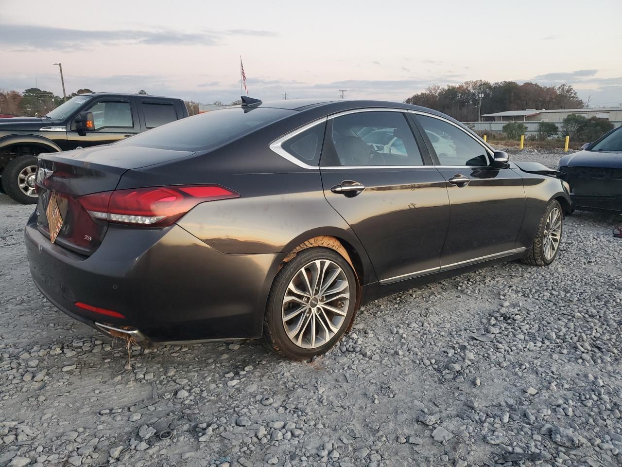 2017 Genesis G80 VIN KMHGN4JE0HU177990 Copart auction photo, all over damage thumbnail 3
