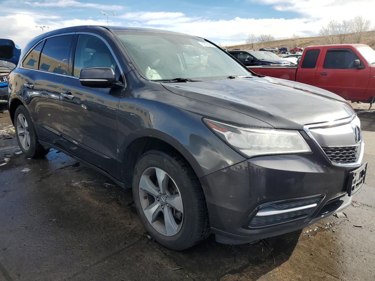 2014 Acura MDX VIN 5FRYD4H26EB002752 Copart auction photo, hail / side damage thumbnail 4