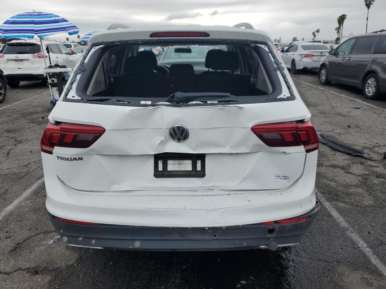 2019 Volkswagen Tiguan VIN 3VV1B7AX1KM177516 Copart auction photo, front end / rear end damage thumbnail 6
