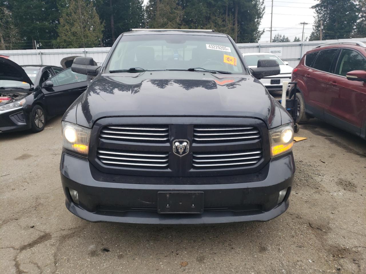2014 RAM 1500 VIN 1C6RR7MT2ES281327 Copart auction photo, front end / side damage thumbnail 5