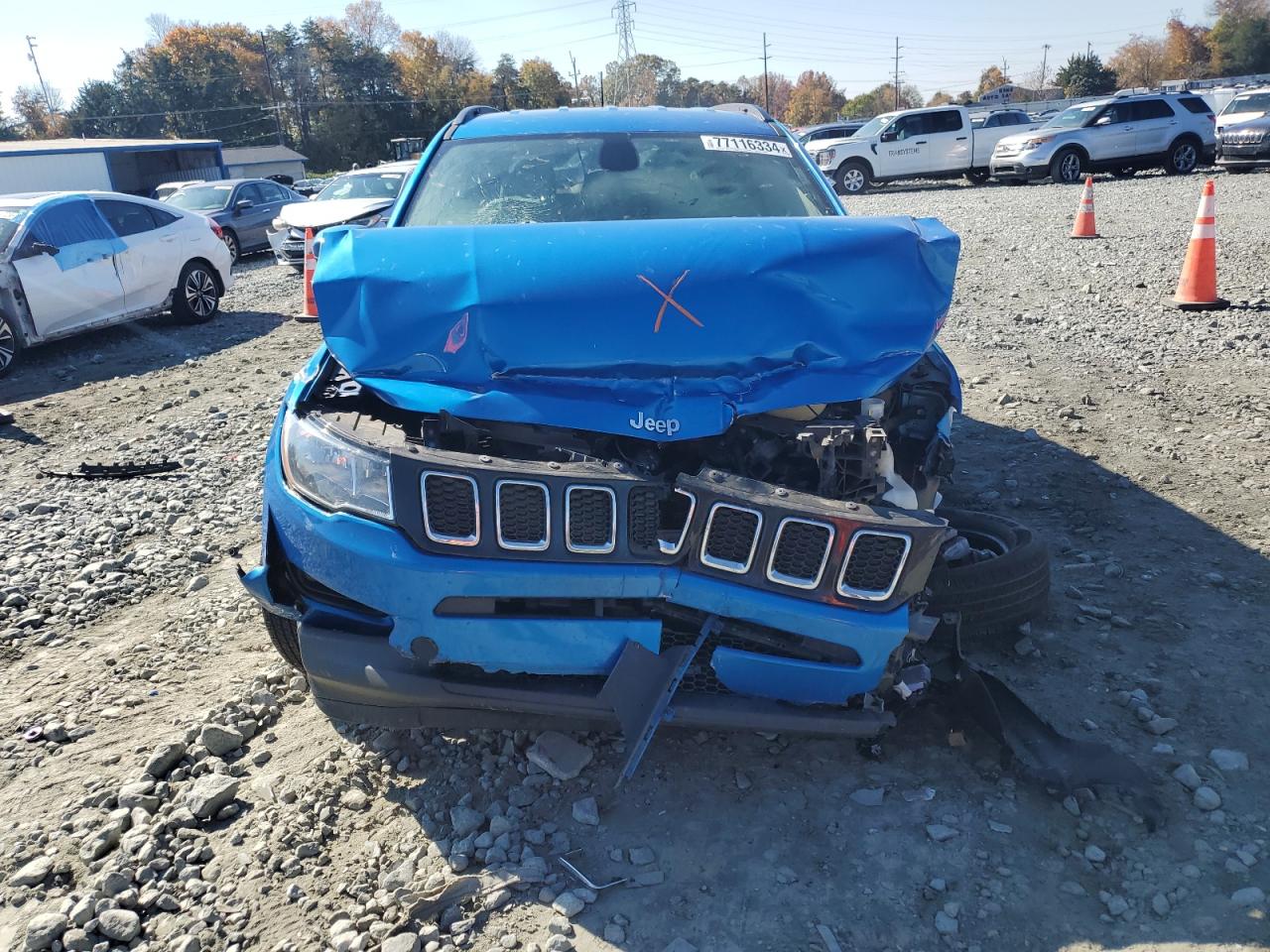 2020 Jeep Compass VIN 3C4NJCBBXLT102478 Copart auction photo, front end damage thumbnail 5