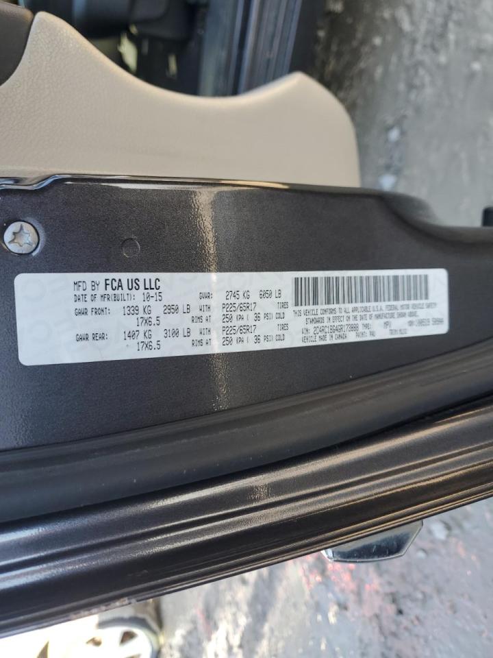 2016 Chrysler Town & Country VIN 2C4RC1BG4GR173888 Copart auction photo, all over damage thumbnail 13